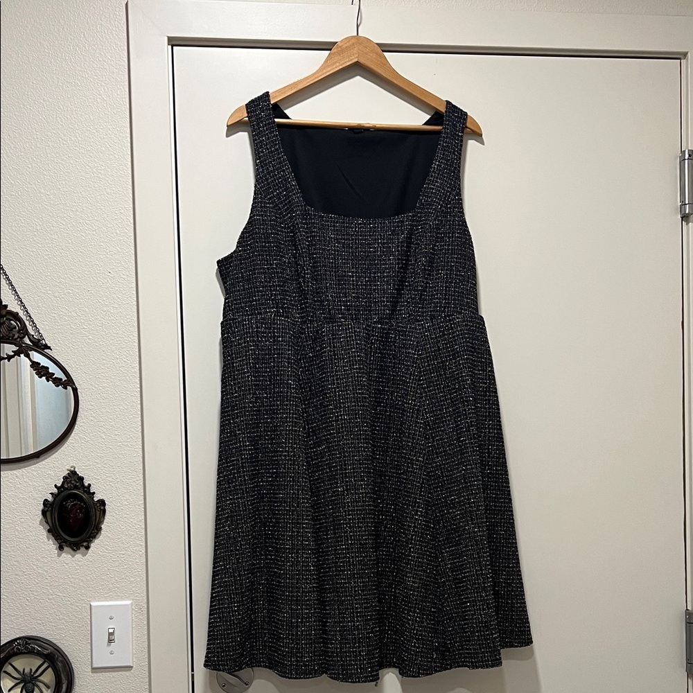 Black Sparkly Tweed Dress